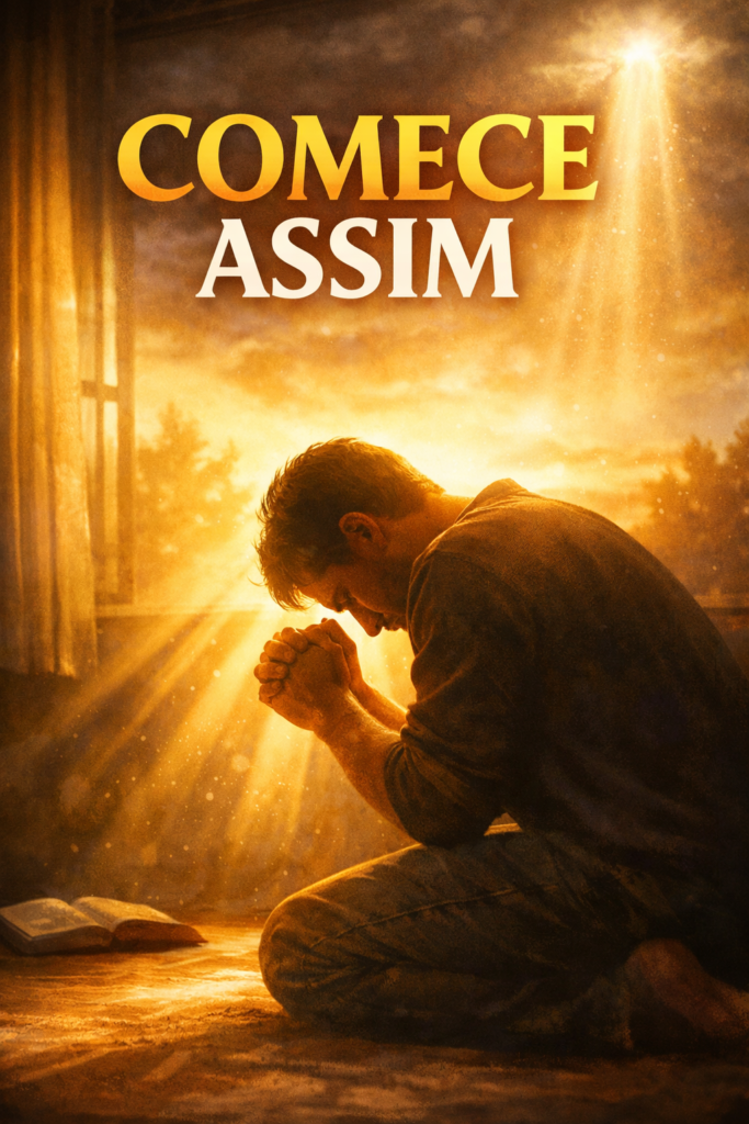 oração da manhã pessoa orando ao amanhecer buscando Deus para começar o dia