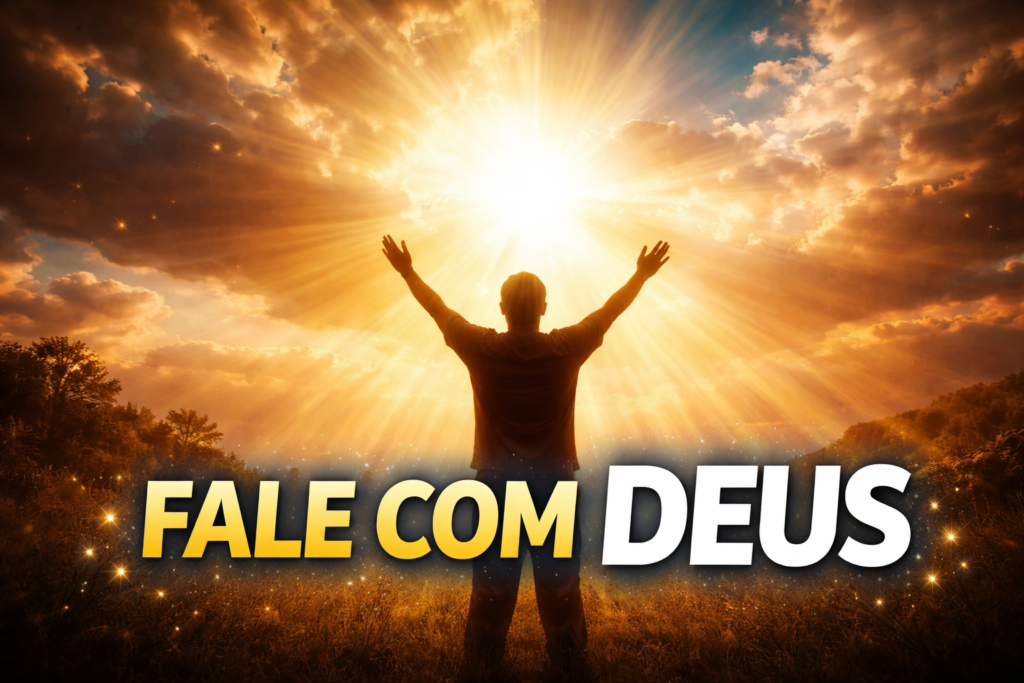 oração da manhã confiar em Deus céu com luz forte presença de Deus