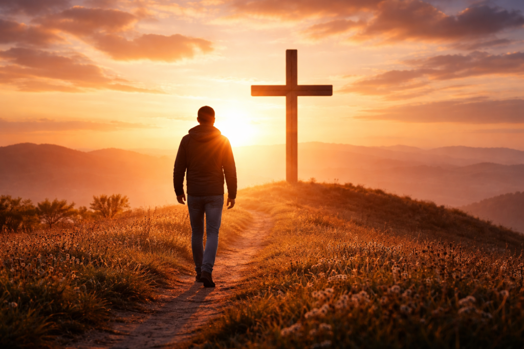 true christian meaning following Jesus