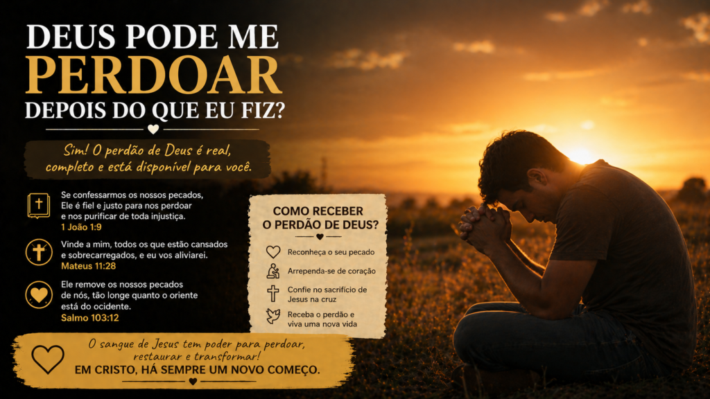 recomeço com Deus após arrependimento
