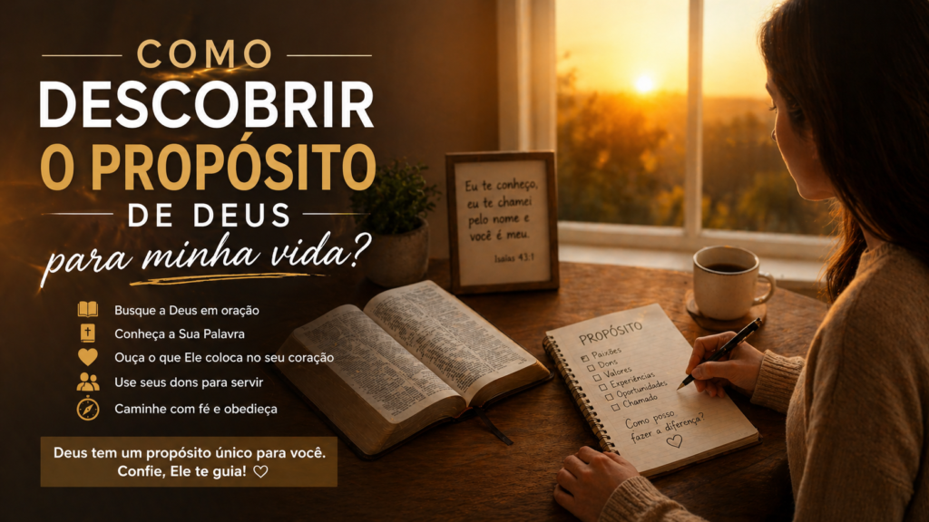 como descobrir o propósito de Deus para minha vida